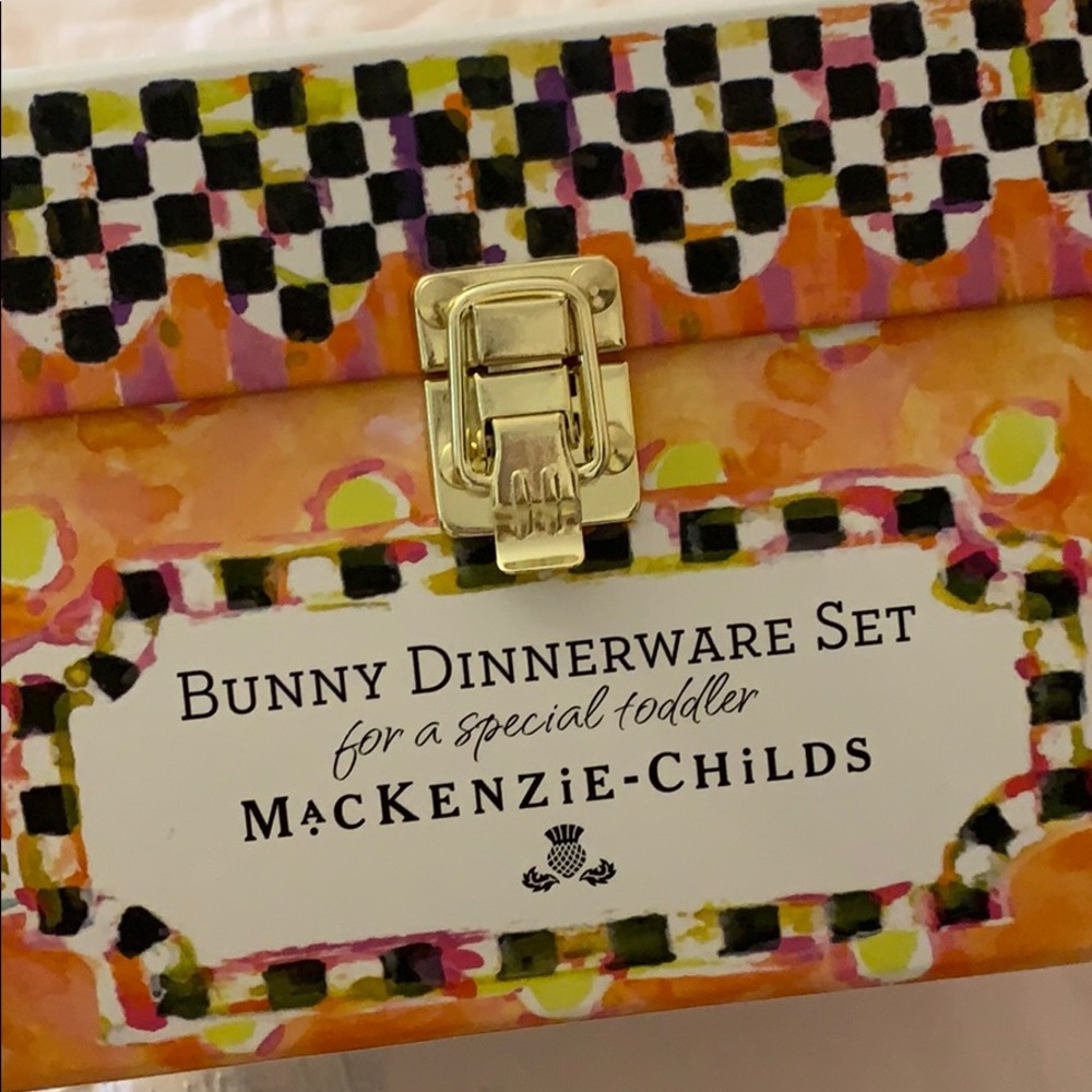 Brand New Mackenzie Childs Bunny Dinnerware Set
